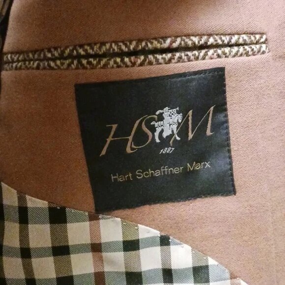 Hart Schaeffner Max Brown 44R Blazer DRY CLEAN ONLY - Picture 2 of 5